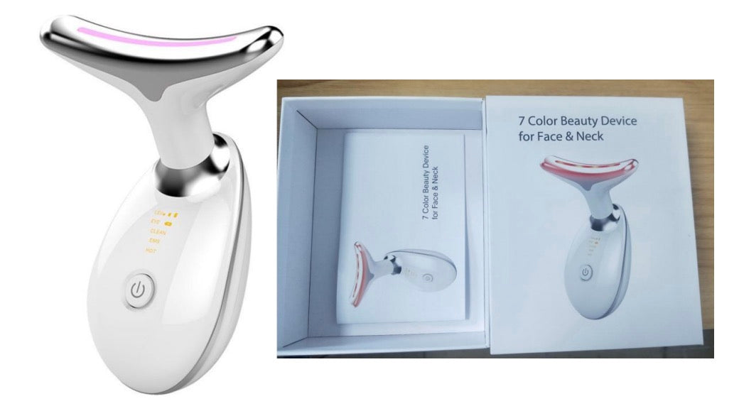 顔と首のための7色の美容機器