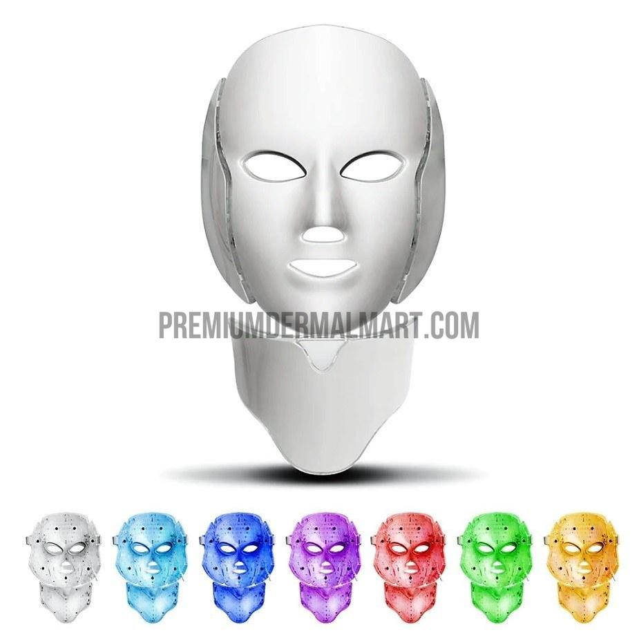 LED Facial Mask with Neck – Korean Photon Therapy – 7 Colors Light