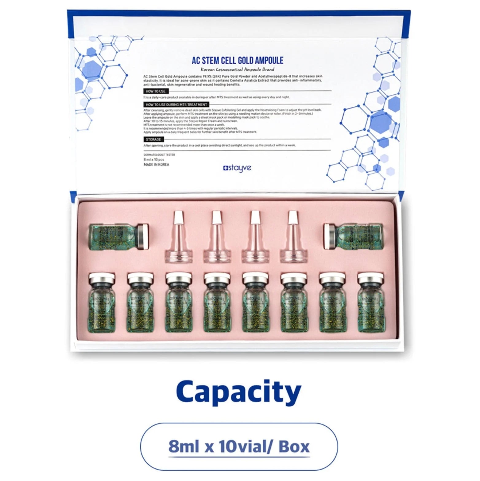 Stayve AC Stem Cell Gold Ampoule 10X8ml-Premiumdermalmart.com