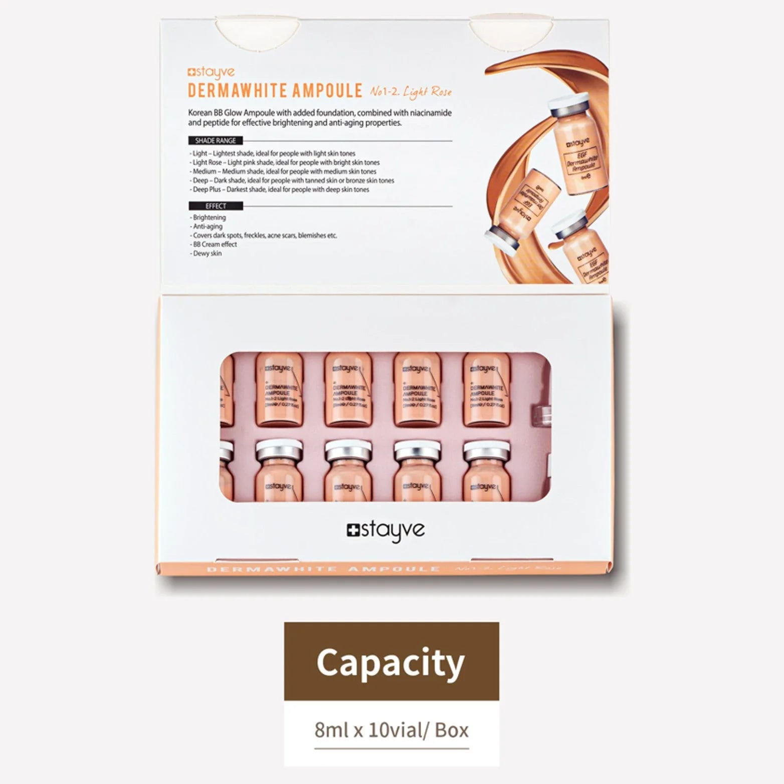 Stayve Dermawhite Ampoule NO. 1-2 Light Rose 10X8ml-Premiumdermalmart.com