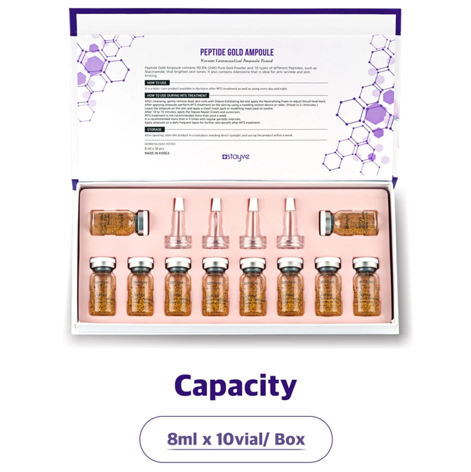 Stayve Peptide Gold Ampoule 10X8ml-Premiumdermalmart.com