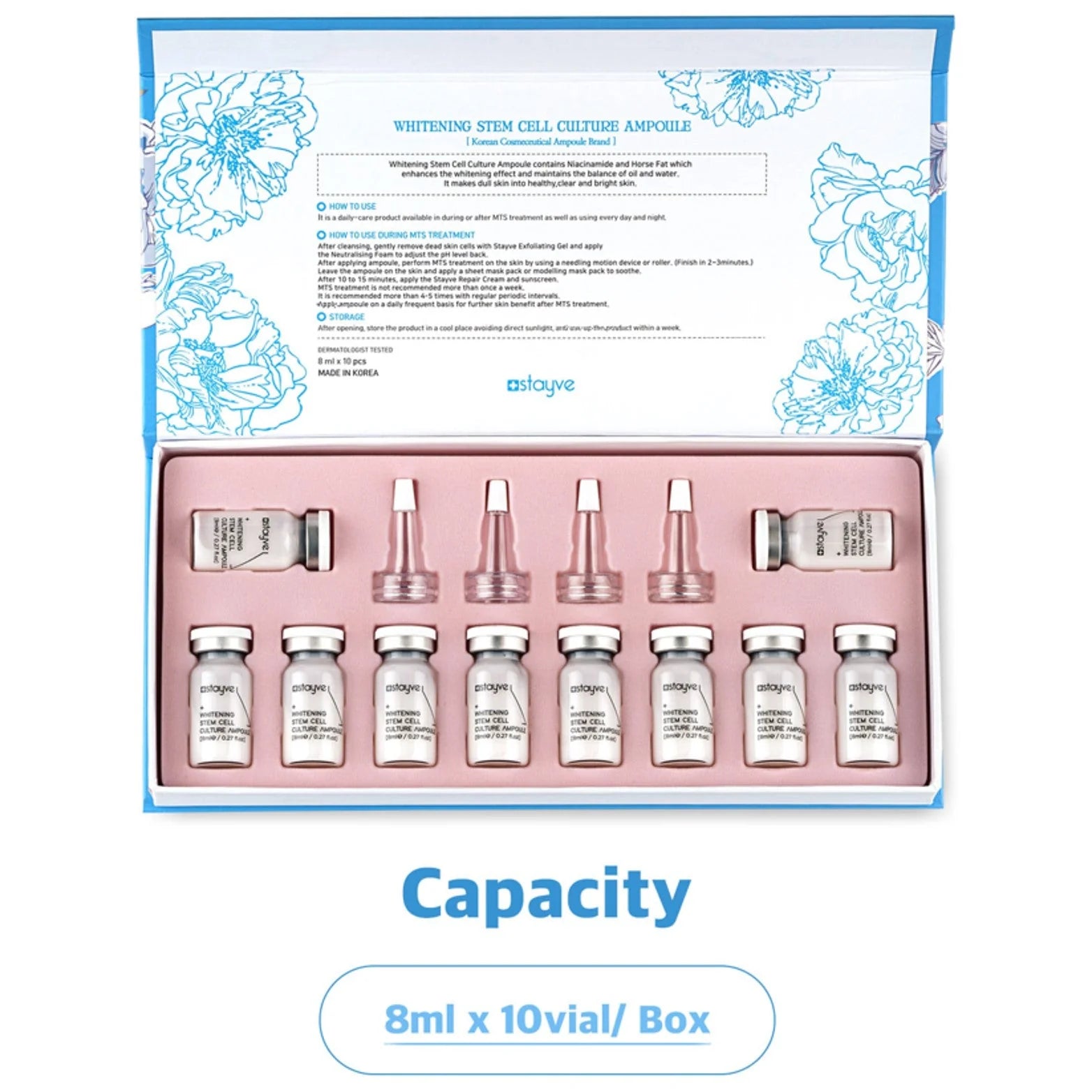 Stayve Whitening Stem Cell Culture Ampoule 10X8ml-Premiumdermalmart.com