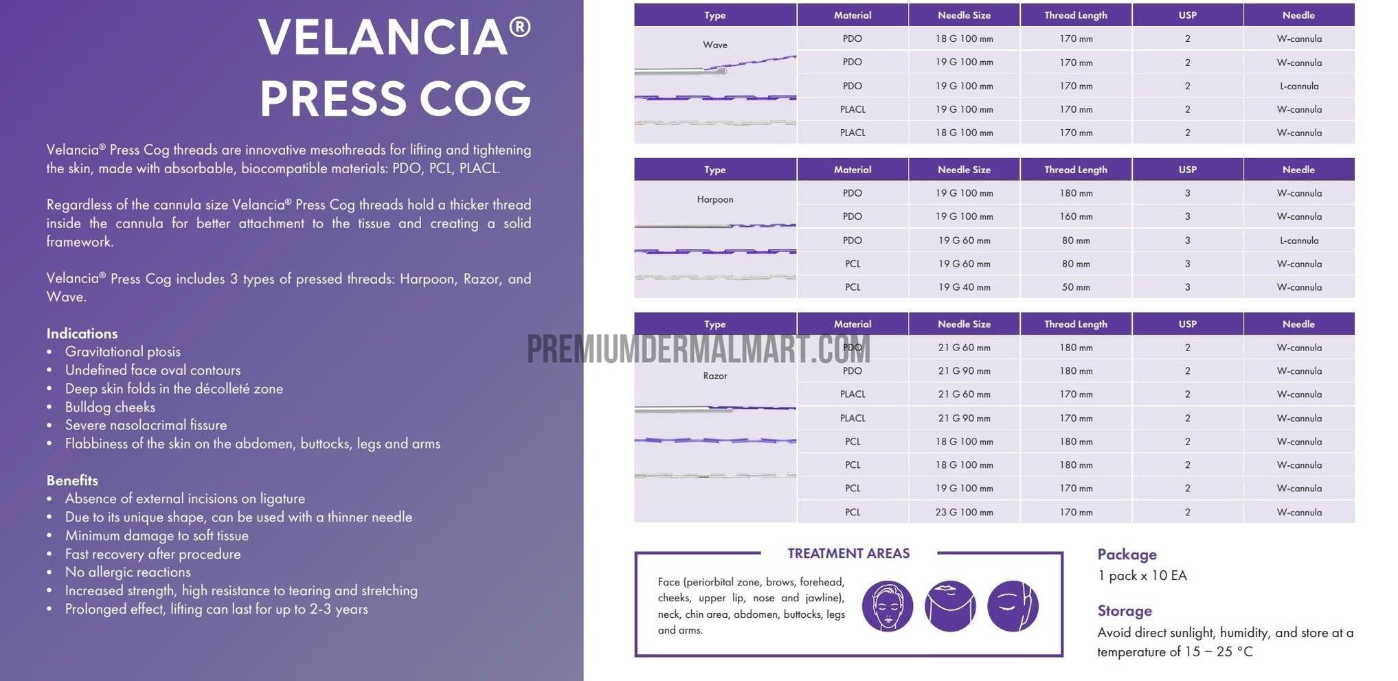 Velancia Lifting Threads (Per Pouch)