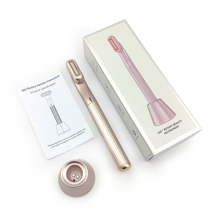 Venda calenta Vibració per a la cura de la pell Anti-arrugues Envelliment Estirador facial Teràpia vermella Vareta de llum Dispositiu de massatge d'ulls Ems Microcurrent - Premium Dermal Mart